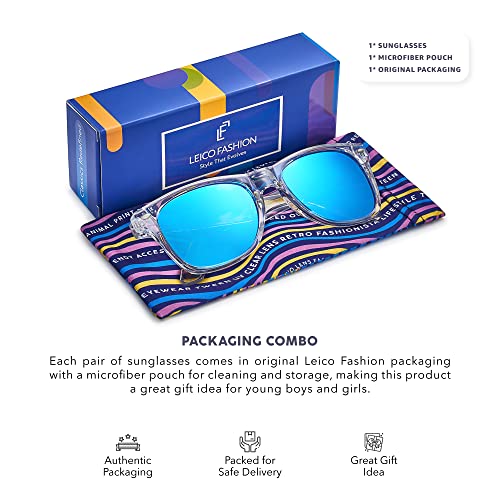 Kids Polarized Retro Sunglasses for Boys Girls Age 3-12 Shatterproof UV Protection Toddler Children Sun Glasses 5