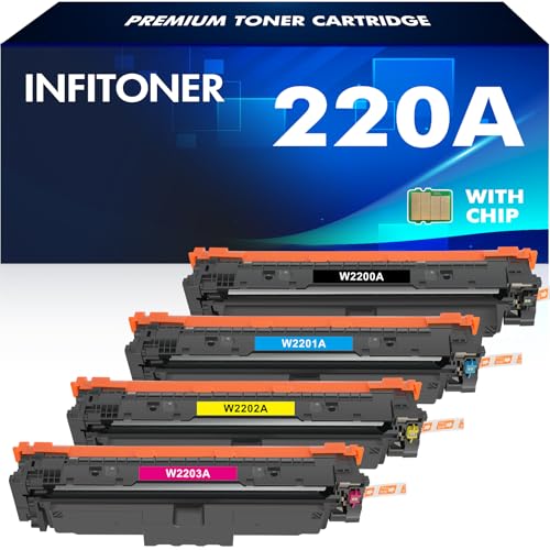 220A 220X MFP 4302dw Toner: für HP 220A Toner Set Kompatibel für Color LaserJet Pro MFP 4302fdw 4202dw 4302dw 4202dn 4302fdn Schwarz Cyan Gelb Magenta, W2200A W2201A W2202A W2203A, 4PK Mit Chip