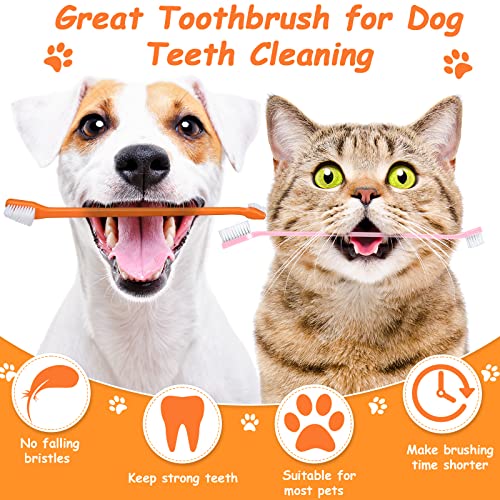Image of Honeydak Dog Toothbrush Bulk Dual Headed Dental Brushes Dogs Tooth Brushing Kit Long Handle Pet Tooth Brush for Puppy Large Small Cats and Most Pets Teeth Cleaning Dental Supplies(70 Pcs,Colorful)