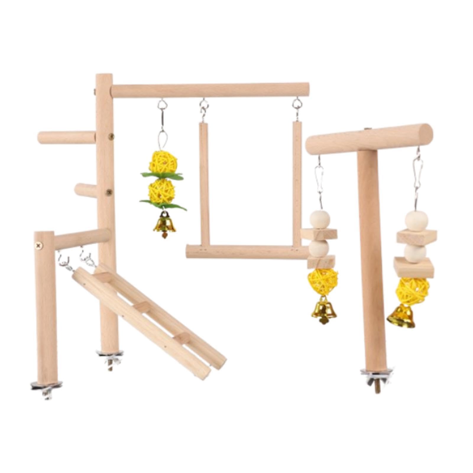 Aire de Jeux pour Perroquets, Jouets à Mâcher, Centre D'activités et d'exercice, Perchoir et Structure de Jeux pour Perruches Ondulées et Peti
