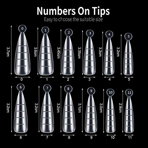 120Pcs Dual Nail Forms Set, Nail Extension Set,Dual Forms Nail gel Nageltips mit 5 Stück Nagel Clips Nagelfeile Nail Art… – Bild 4