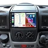 ACAVICA Autoradio Android 15 9" HD per Fiat Ducato/Peugeot Boxer/Citroen Jumper 2007-2023 - Wireless CarPlay, Android Auto, WiFi 6.0, Bluetooth 5.4, GPS - Auto Schermo 4+64GB