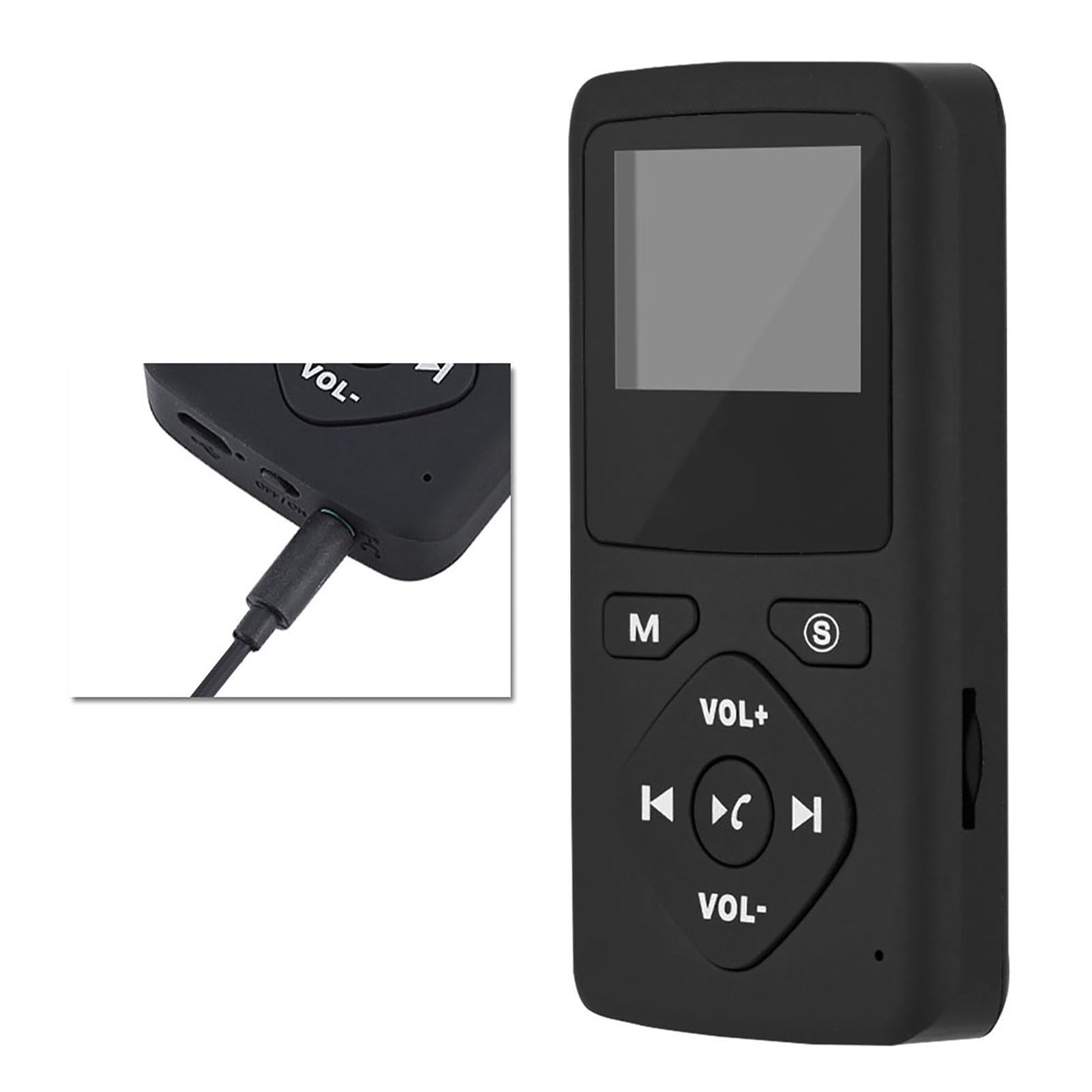 Estink Récepteur Radio Numérique DAB/DAB+ Portable avec Bluetooth, Lecteur MP3, Écran LCD 1,8 Pouces, Carte TF jusqu'à 64 Go, Écouteurs Inclus