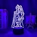 Luces decorativas 3D LED 3D con diseño de anime Yu Yu para dormitorio, decoración de noche infantil, regalo de cumpleaños, manga, lámpara 3D Hakusho, fiesta, bar, ambiente