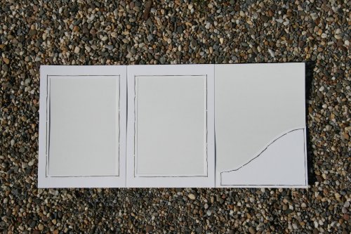 WEBAFI 25 Stück weiße Leporello mit Goldrand, Verkaufsmappen, Abgabemappen, Foto - Portraitmappe, Leporello, Fotomappe, Stückpreis € 0,97