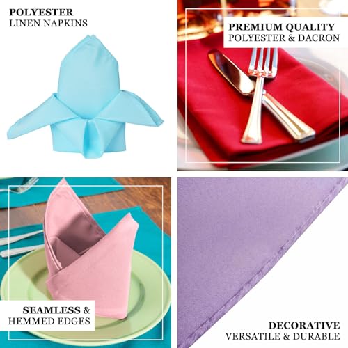 Pack de 5 Servilletas Premium Efavormart Azul Poliéster 20x20 miniatura 4