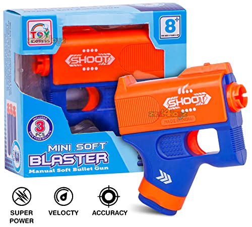 Image of zest 4 toyz Foam Blaster Storm Safe and Long Range Toy Gun for Kids Included 3 Bullets Toy Gun for Kids (Blue)