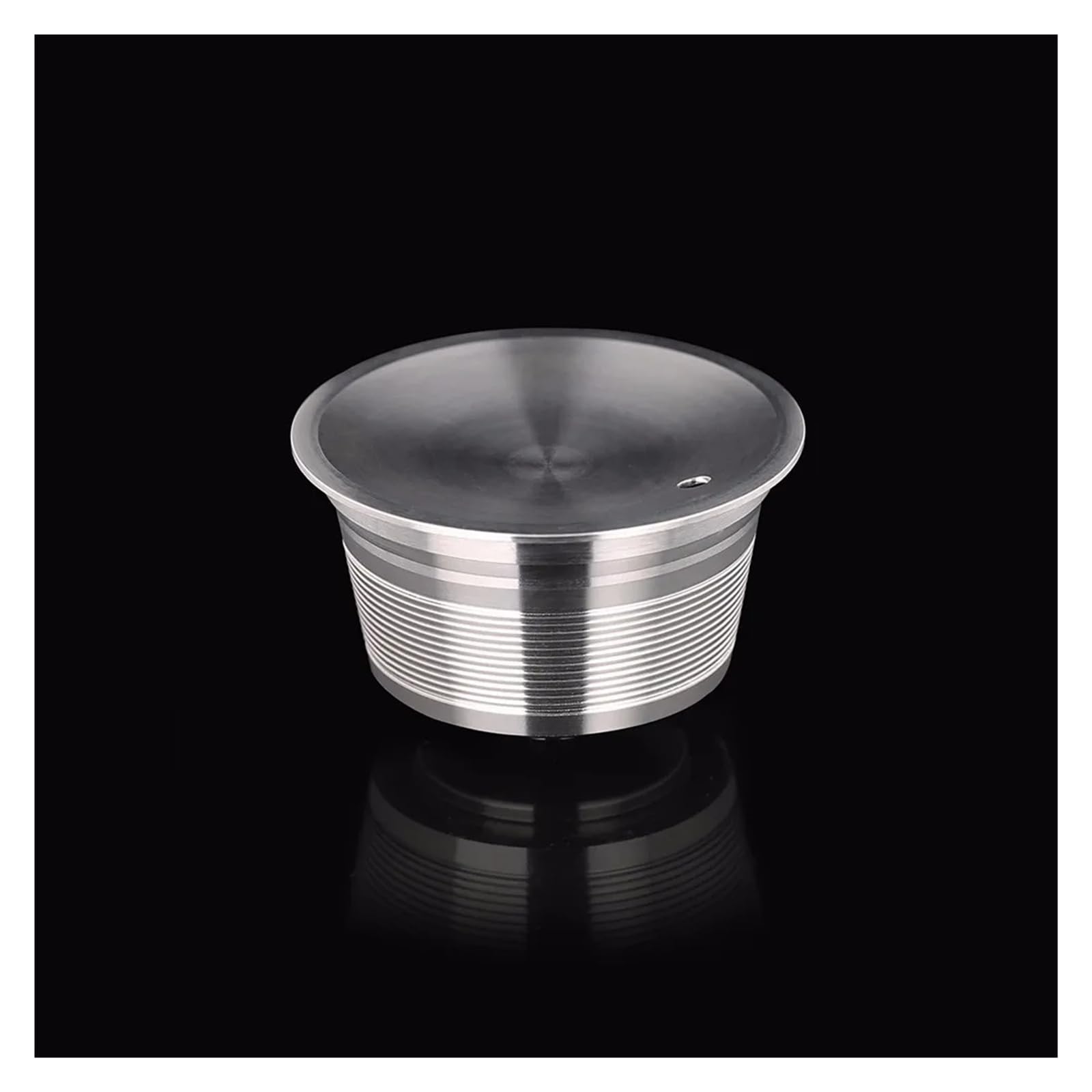 Cápsula de metal rellenable, cápsula reutilizable for filtros de acero inoxidable, gotero.(3 Capsules 1 Tamper)