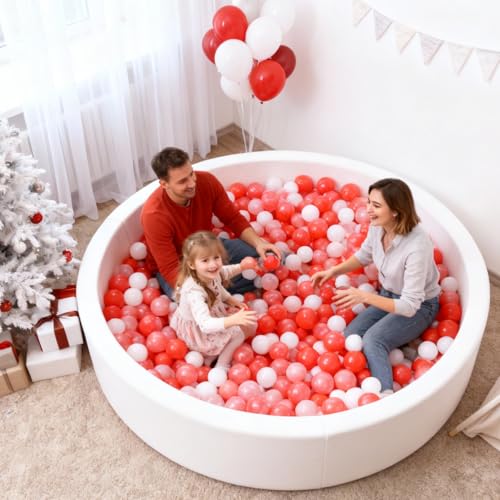 STARBOLO Ball Pit Balls for Toddlers, 100pcs BPA Free Crush Proof Plastic Toy Balls for Ball Pit, Children's Pool Water Toys, Macaron Ocean Balls for Play Tent 2.2 Inch - image 3
