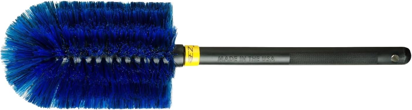 EZ Detail Go Brush for Cars | Flexible Wheel, Tire, and Engine Detailing Brush | Chemical-Resistant Bristles | Fits EZ Detail Brush System, Wheel Wells, and Aros