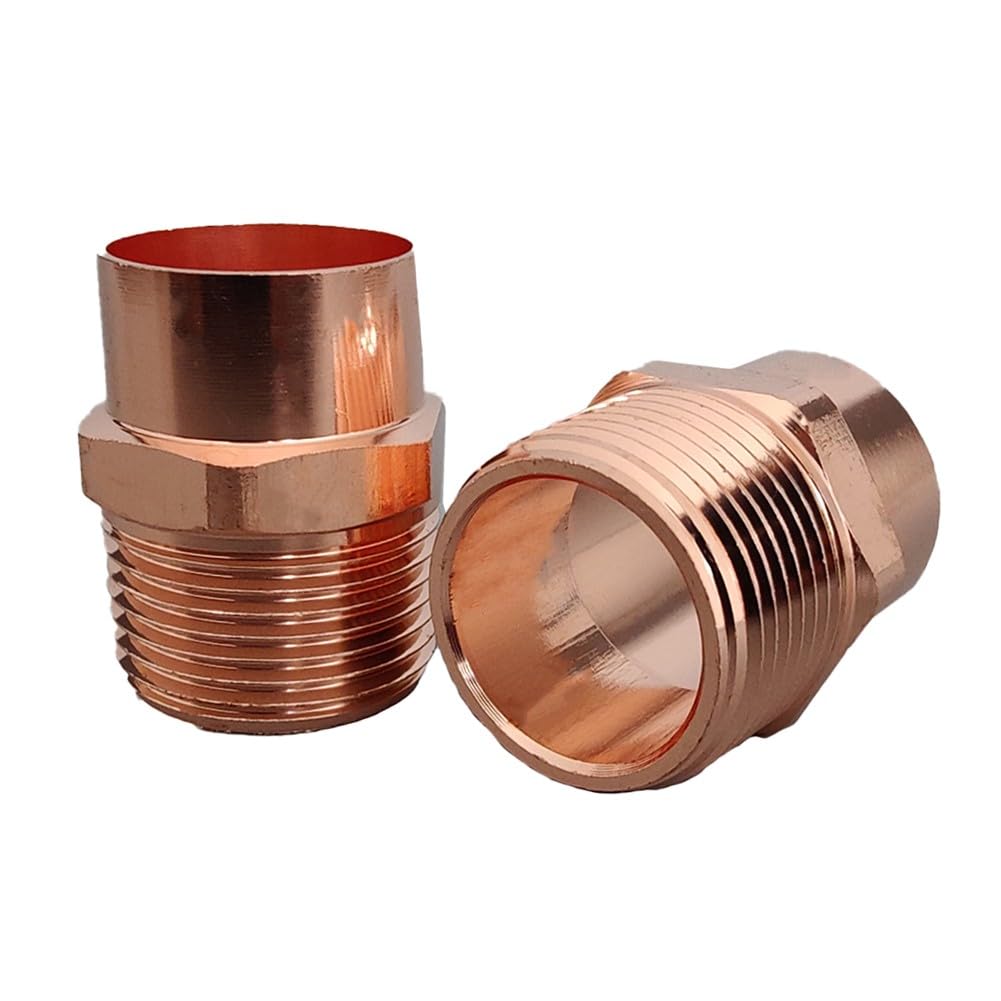 Adattatore NPT femmina da 1,9 cm, in rame, attacco FPT, confezione da 10