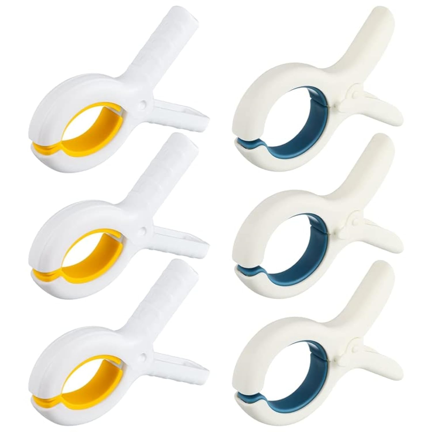 Heyu-Lotus 6PCS Beach Towel Clips for Sun Loungers Plastic Towel Clips, Large Strong Grip Clothes Pegs