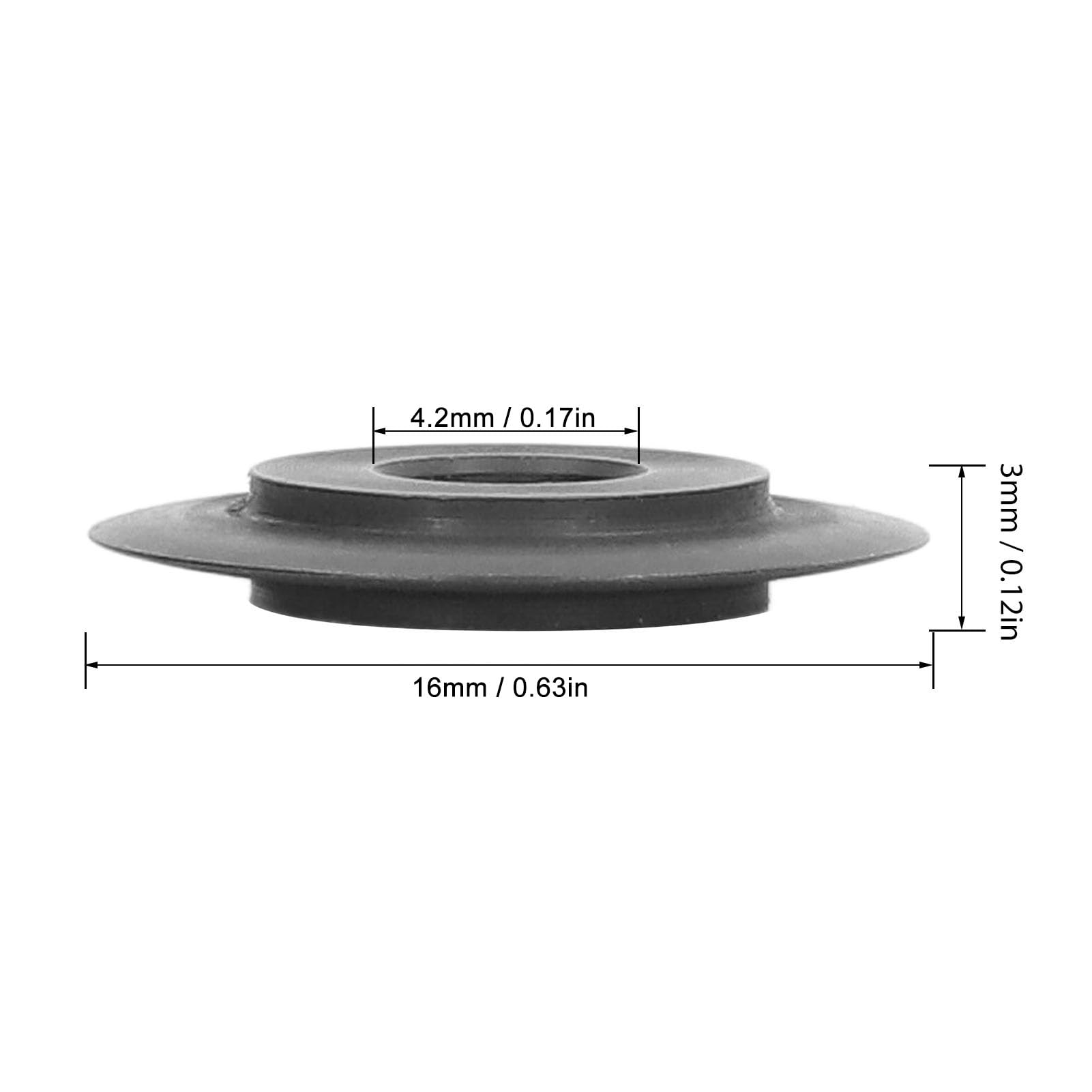 10Pcs Tubing Cutter Replacement Wheel, Manganese Steel Tube Cutter Blade, Cutting with 16mm Outer Diameter, 3mm Width, for Copper, Brass, Aluminum Pipes