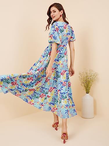 Image of Rare Women's Rayon Fit and Flare Maxi Casual Dress