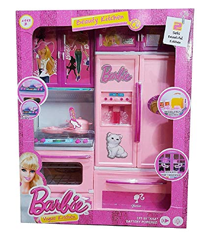 Image of LONGMIRE Plastic 42 Pcs Big Size Kitchen Playset | Musical & Light Kitchen Set Toy for Kids with Sound and Accessories Set for 4 Year Old (Multicolor)