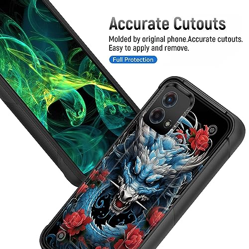 wiaekosef for Moto G Stylus 5G 2023 Case,Heavy Duty Dual Layer Hard PC & Soft Silicone Rugged Bumper Shockproof Protective Case for Motorola Moto G Stylus 5G 2023,Dragon Rose - image 4