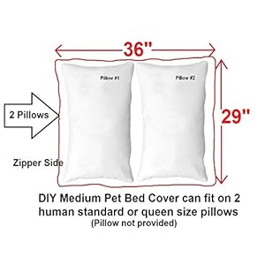 Do-It-Yourself-DIY-Pet-Bed-Pillow-Duvet-1680-Durable-Cover-and-Waterproof-Internal-case-for-DogCat-at-Medium-36X29-Navy-Blue-Color-Covers-only - Cucciolini Doodles   Do-It-Yourself-DIY-Pet-Bed-Pillow-Duvet-1680-Durable-Cover-and-Waterproof-Internal-case-for-DogCat-at-Medium-36X29-Navy-Blue-Color-Covers-only