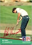 Bobby Clampett autographed golf card (BYU Cougars) 1991 Pro Set #17 ballpoint - Autographed College Cards