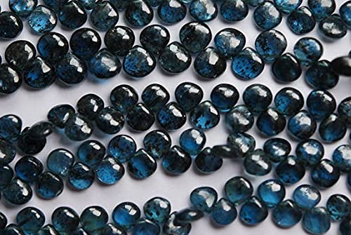 Kyanite bleue mousse rare : perles de lithothérapie haut de gamme 7mm