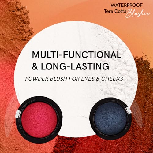 Image of FASHION COLOUR Waterproof Tera Cotta Blusher | Long Lasting, Lightweight Makeup Blusher for Face | Excellent Blending Powder | Creamy | 16g | Shade 08
