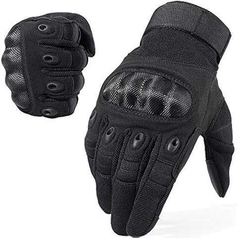 WTACTFUL Touchscreen Motorcycle Tactical Gloves for Men for Airsoft Paintball Cycling Motorbike MTB Bike ATV Hunting Hiking Riding Work Outdoor Sport Work Gloves Black Large Cover