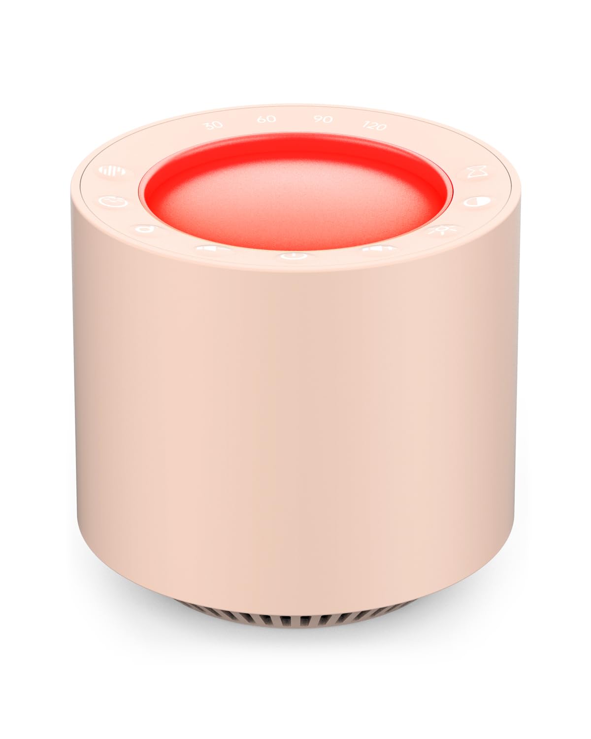 Dimmable Nursery Night Light: Red Light Therapy Sleep Sound Machine with 38 Soothing Sounds &amp; Calming Womb Soother Memory Function, White Noise Sound Machine with Timer for Baby Adult Gift (Peach)