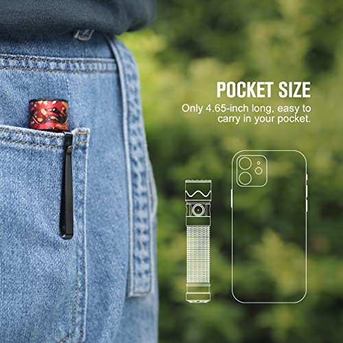 Olight Warrior Mini2 1750 Lumens Rechargeable Tactical Flashlight With Dual Switch And Proximity Sensor, High Performance Led Flashlights For Edc, Outdoor, Camping And Emergency (Lava Camouflage) #TOP5