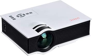 Tangyongjiao Video projectors UC40+ 800 Lumens HD 800 x 480 Digital LED
Projector with Remote Control, Support USB/SD/VGA/HDMI (White) (Color :
White)