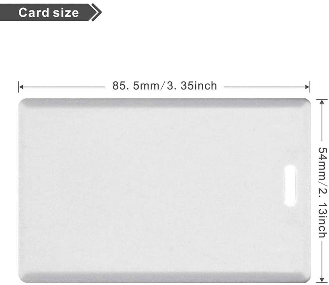 20 szt./partia RFID 125 kHz zapisywalny Rewrite T5577 zbliżeniowy dostęp biała karta o grubości 1,9 mm