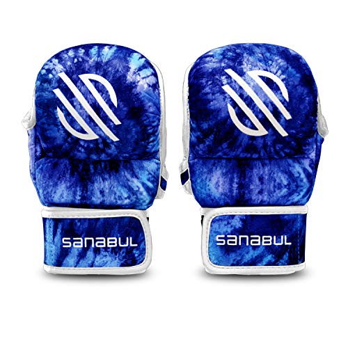 Sanabul Funk Strike Tie Dye 7 Oz Mma Hybrid Sparring Gloves (Blue Swirl, L/Xl) #TOP2