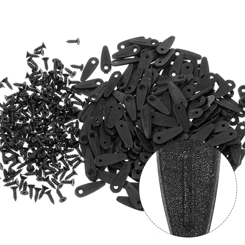 Image of TIESOME 200 Pcs Picture Frame Backing Clips, Buckle Black Back Pictures Frame Hardware Backing Clips Flat Metal Turn Button with Screws for Photos Artwork Gift Boxes