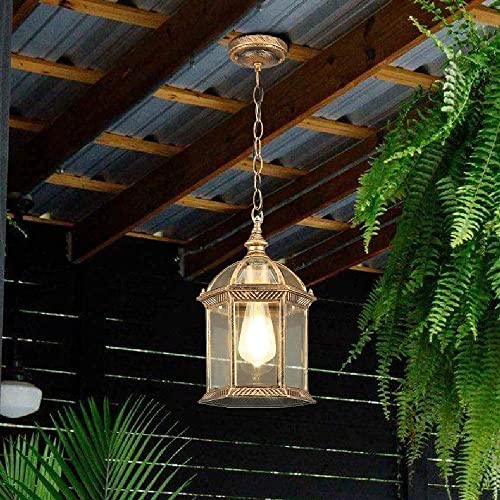 Suspension européenne E27 en aluminium bronze huilé et verre