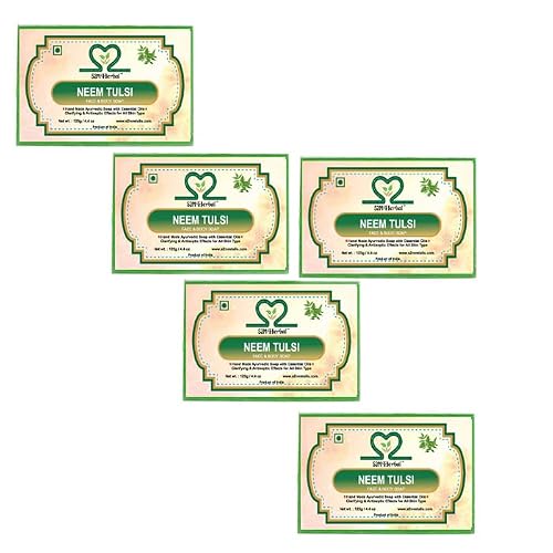 S2M Herbal Neem & Tulsi Soap (Pack of 5) (5 x 125 g)