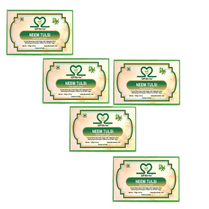 Image of Neem & Tulsi Soap (Pack of 5) (5 x 125 g)