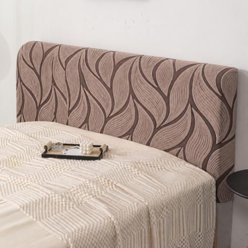 Image of HOMETHREADS Stretchable Velvet Headboard Cover | Soft, Dust-Proof & Wrinkle-Resistant Bed Back Protector | Fits Leather, Wooden & Fabric Bedsides | for 6ft to 6.5ft Beds (Coffee Brown, 178x65Cm)