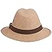 Scala Men's Plus-Size Hemp Safari Hat with Leather Band, Camel, X-Large