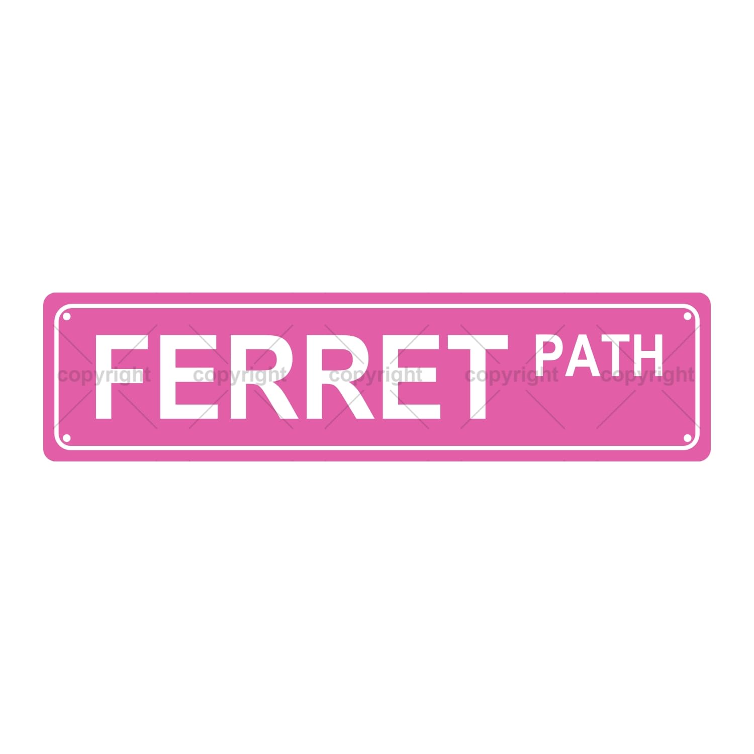 Ferret Path Animal Metal Tin Street Sign Bar Cafe Garage Cave Home Room Wall Bathroom Farmhouse Garden Porch Patio Decor,4x16 Inch