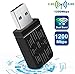 Produktbild USB WIFI Wlan Adapter, WiFi Stick 1200Mbps Wireless USB 3.0 Adapter Dual Band WiFi (5.8Ghz/867Mbits + 2.4GHz/300Mits) WLAN Empfänger für PC/Laptop unterstützt Windows 10/8/7/Vista/XP Mac OS X
