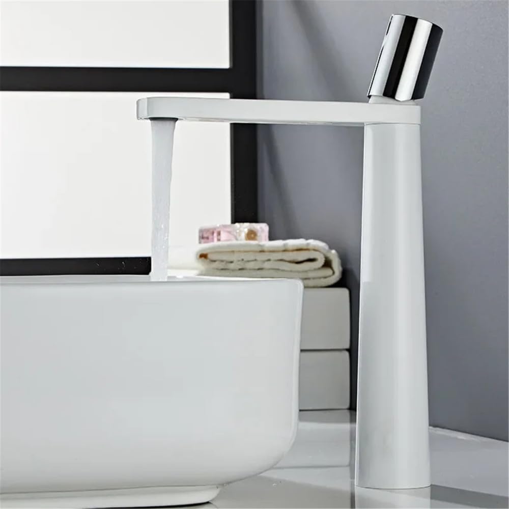 Robinet de salle de bain à poignée unique noir lavabo vanité céramique WS SLT184L