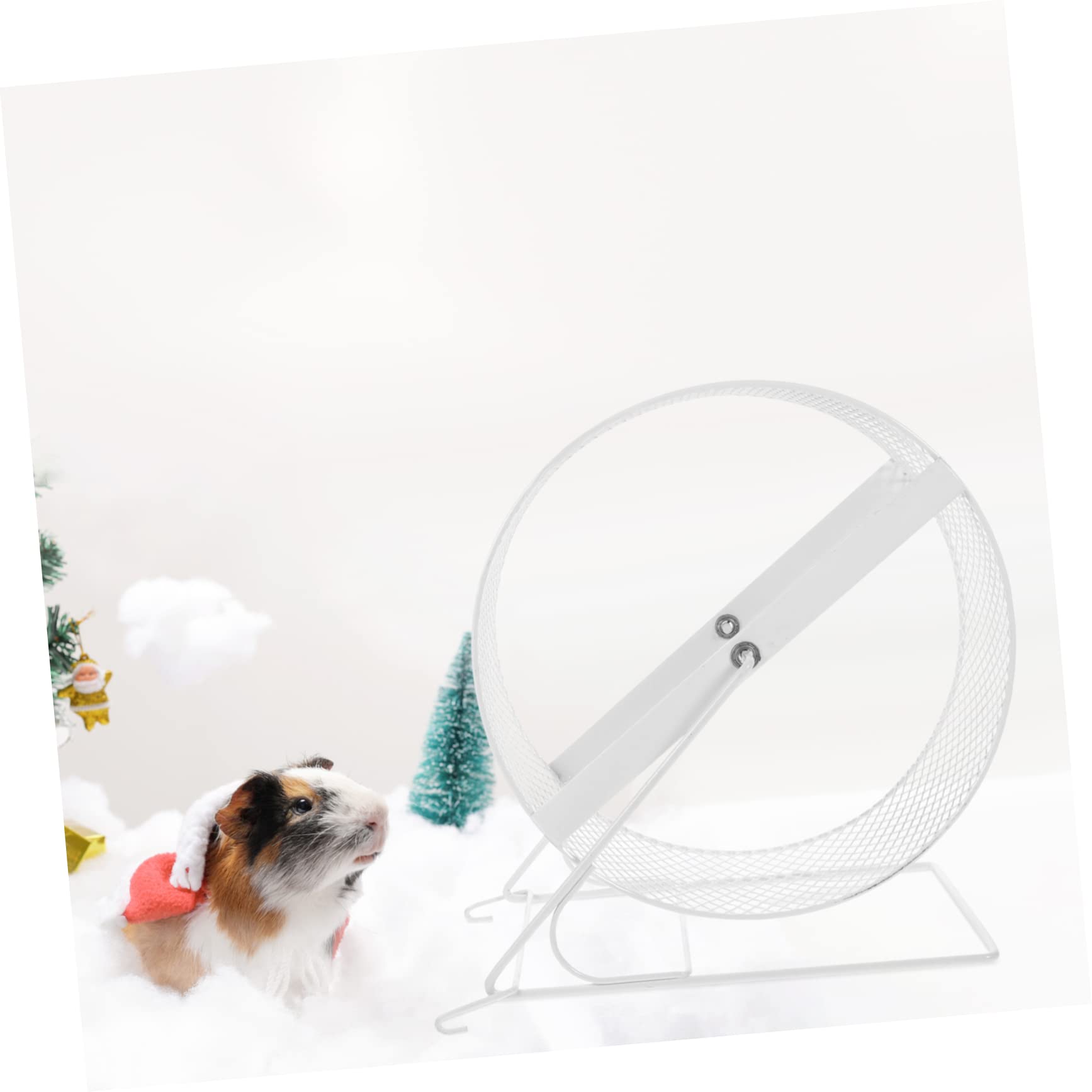 Beaupretty Rueda de Carrera Silenciosa para Hámster y Animales Pequeños, Juguete de Ejercicio de Hierro en Color Claro, Tamaño 32 Cm, Adecuado para Jaula de Mascotas y Roedores Pequeños