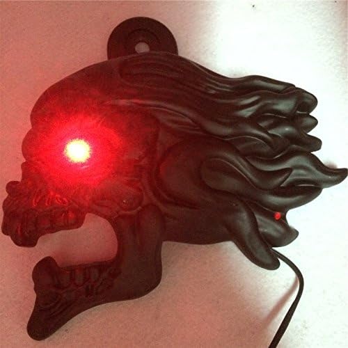 HONGK- Black Ghost Head Wind head horn cover Compatible with 1992 and up with side mount"cowbell" and all V-rod's with LED light [B01DQ0EHFY]