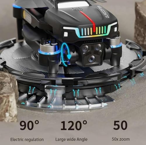 Image of dRoNe wItH hD DuAl cAmErA BrUsHlEsS MoToR, oNe cLiCk tAkEoFf /lAnDiNg FlIp rOlLiNg gEsTuRe cOnTrOl wI-Fi cAmErA ReMoTe cOnTrOl sTuNnInG PhOtOs dRoNe-1080-4K (WZ-40)