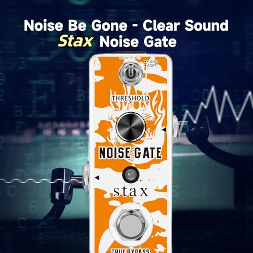 Image of Stax Guitar Noise Gate Pedal Noise Killer Suppressor Pedals For Electric Guitar Hard & Soft Modes Mini Size True Bypass