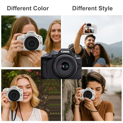 Funda ligera de silicona para Canon EOS R50 beige miniatura 5