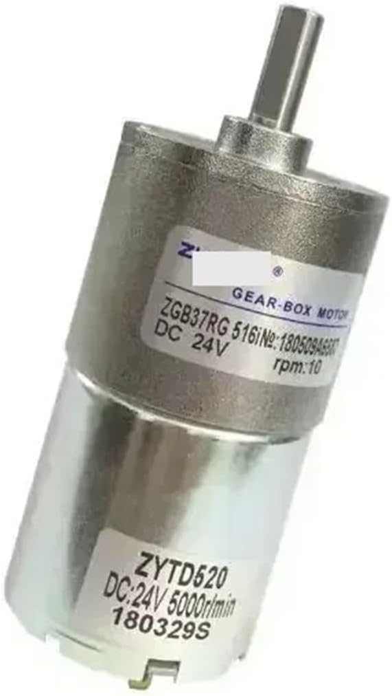 ZGB37RG DC Motor 12V 24V DC Gear Motor 2.5RPM/5RPM/10RPM/50RPM/100RPM/150RPM/200RPM/300RPM/550RPM/1000RPM Central Shaft Output(285RPM_24V)