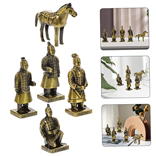 Estatuas Vintage Caballos de Terracota Miniatura 2.55 pulg miniatura 7