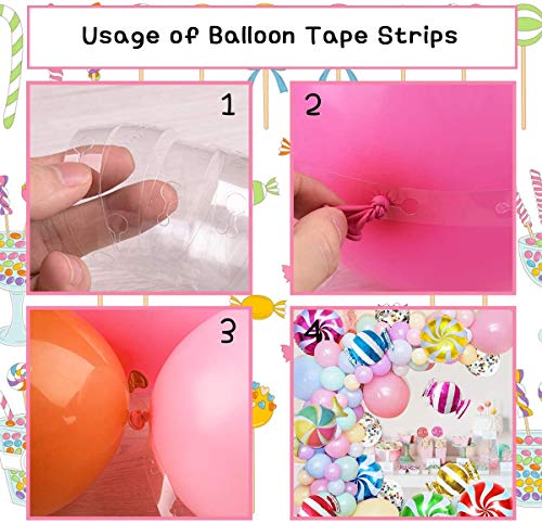 Kubert Sweet Candy Balloon Garland Arch Kit, 90Pcs 18Inch Round Lollipop Mylar Foil Balloons, 5/10Inch Muliticolor Latex Balloons With 16Ft Garland Strip For Kids Birthday Party Baby Shower Decoration #TOP4