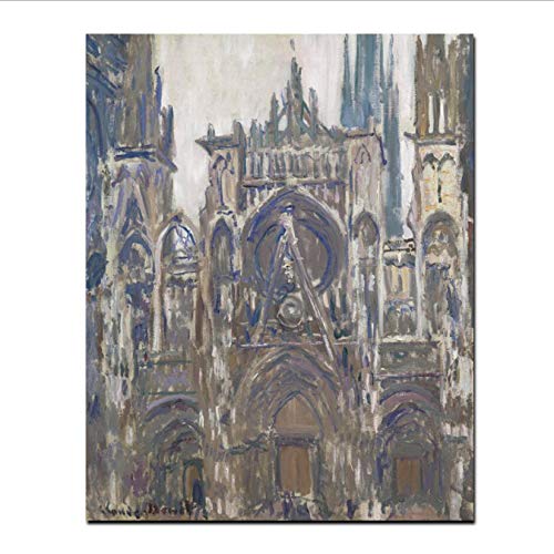 DPFRY Toile Photos HD Imprimer Claude Monet Notre Dame De Paris Paysage Peinture À l'huile sur Toile Art Affiche Impressionniste Mur Photo pour Salon 40X60 Cm sans Cadre
