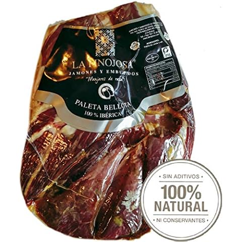 2.2 Kg Boneless 100% Iberico Ham Shoulder Bellota Pata Negra - from Iberico Pigs Fed with Acorns and 100% Natural Curation Process and No Preservatives - Spanish Jamon Iberico Cover