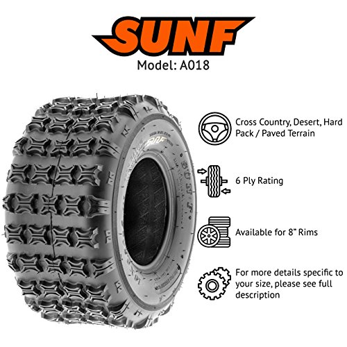 Sunf 18X9.5-8 Atv Utv Knobby Tire 18X9.5X8 Light Weight 6 Pr A018 - Pair Of 2 #TOP1